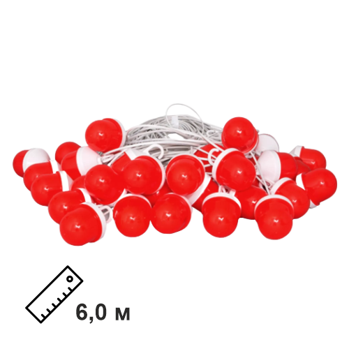 Сигнальная гирлянда из фонарей ФС-12 с шагом 6,0 м